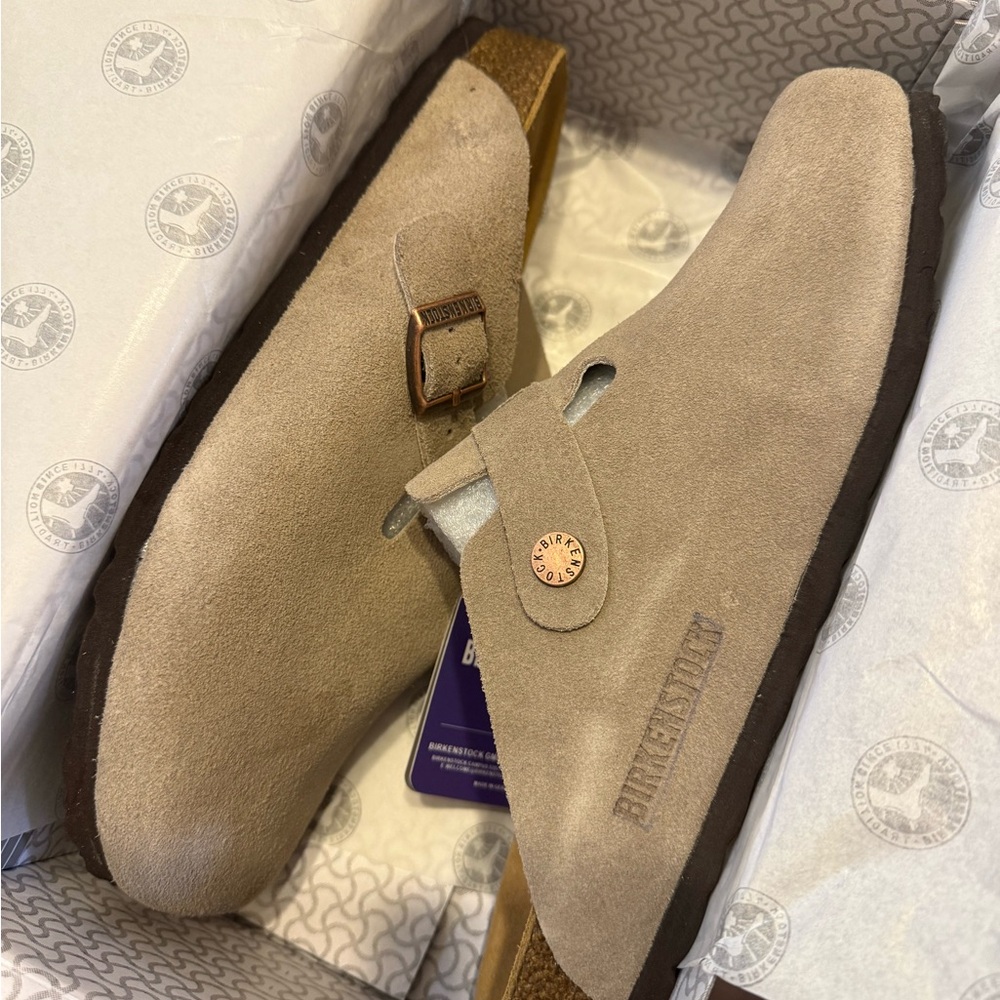 Birkenstock Men's Tan Suede Shoes